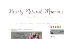 Desktop Screenshot of nearlynaturalmomma.com